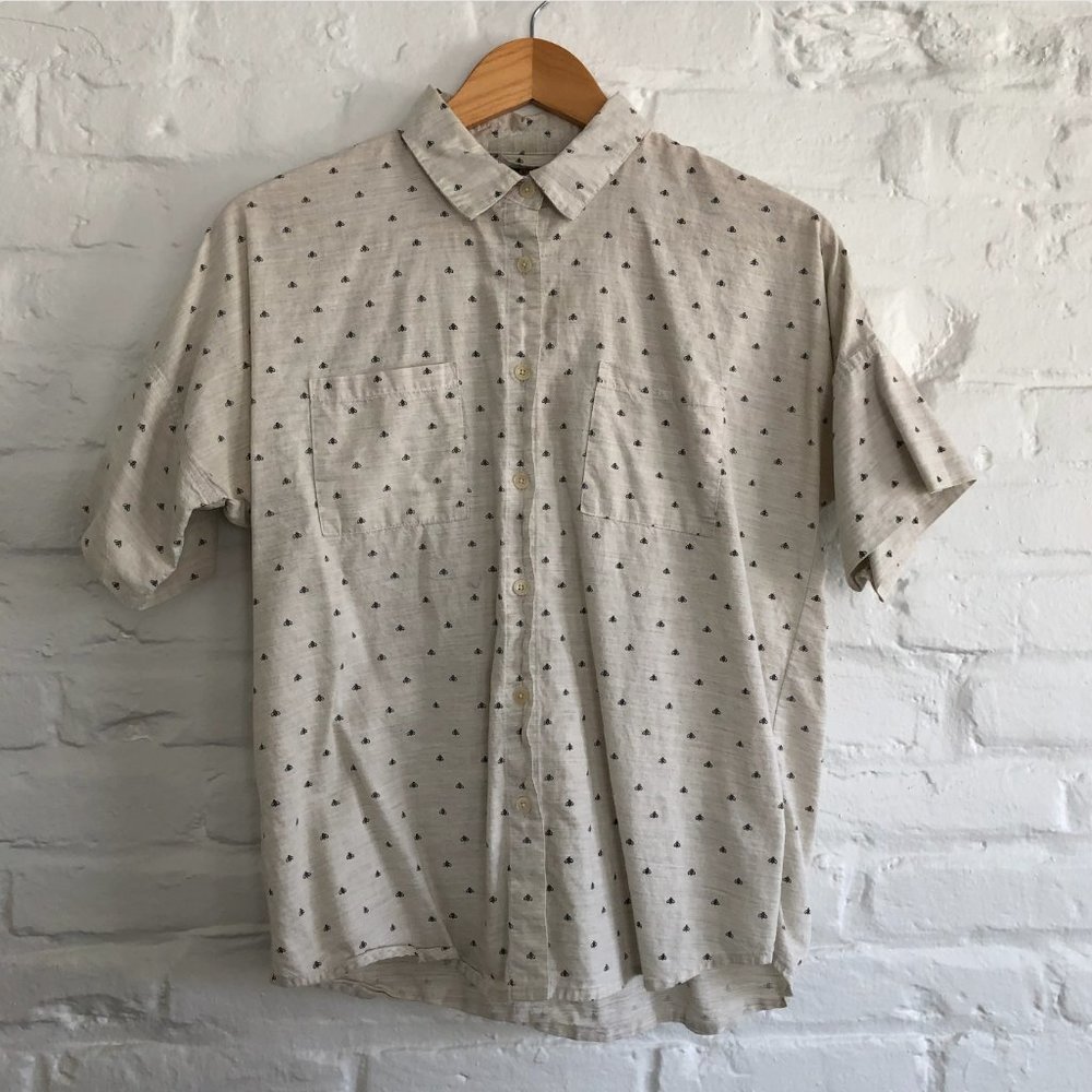 United By Blue Women's Button Down Bee Shirt